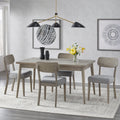 Set da pranzo da 5 pezzi con tavolo e 4 sedie imbottite