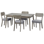 Set da pranzo da 5 pezzi con tavolo e 4 sedie imbottite
