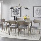 Set da pranzo da 5 pezzi con tavolo e 4 sedie imbottite