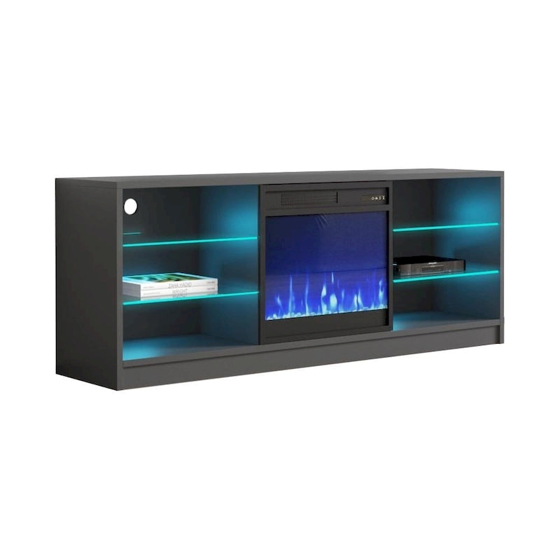 Supporto TV per caminetto elettrico da 58 pollici - Design moderno