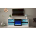 Supporto TV per caminetto elettrico da 58 pollici - Design moderno