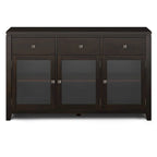Credenza a buffet moderna in legno massello, larga 54 pollici, in mogano