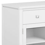 Credenza a buffet moderna in legno massello, larga 54 pollici, in mogano