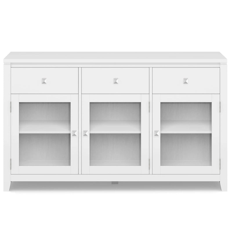 Credenza a buffet moderna in legno massello, larga 54 pollici, in mogano