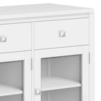 Credenza a buffet moderna in legno massello, larga 54 pollici, in mogano