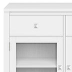 Credenza a buffet moderna in legno massello, larga 54 pollici, in mogano