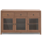 Credenza a buffet moderna in legno massello, larga 54 pollici, in mogano