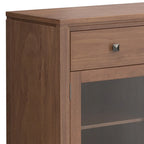Credenza a buffet moderna in legno massello, larga 54 pollici, in mogano