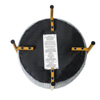 Pouf rotondo poggiapiedi con gambe in metallo - 42 cm