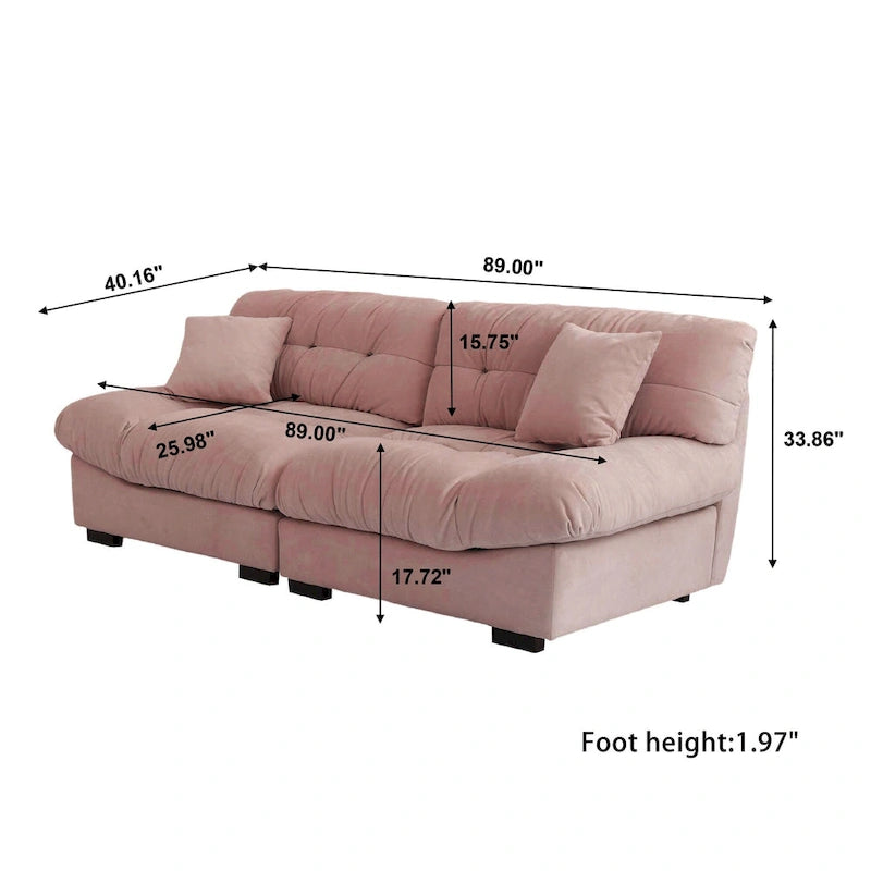 89 Divano Tufted a Forma di Nuvola