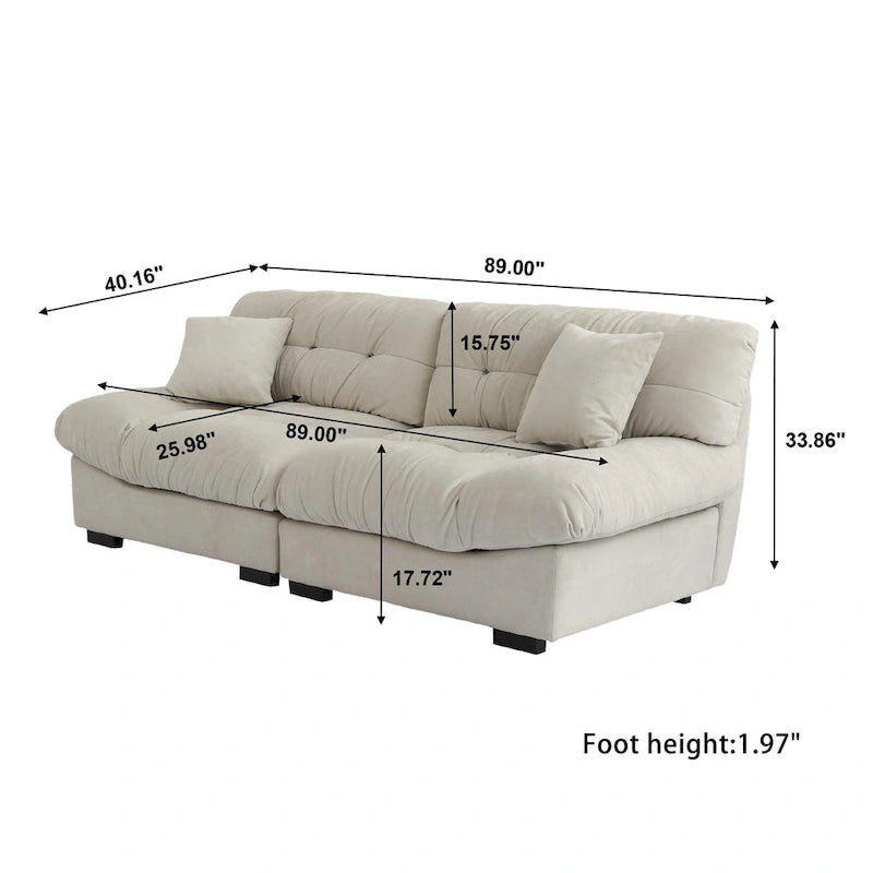 89 Divano Tufted a Forma di Nuvola