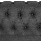 Set divano a due posti e divano Chesterfield capitonné (2 pezzi) - Tessuto in lino