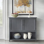 Credenza a 2 ante stile rustico con ripiani interni