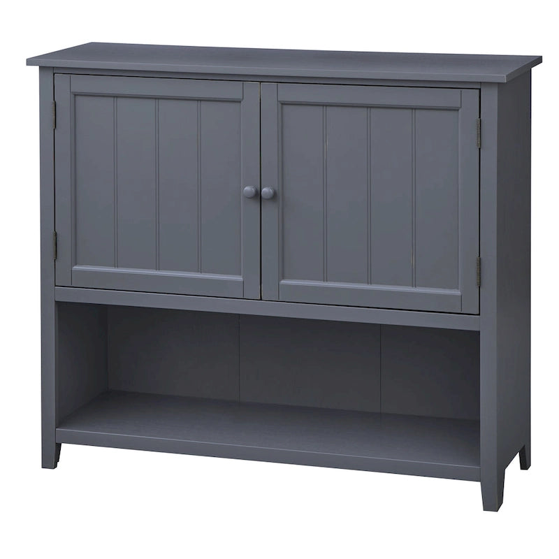 Credenza a 2 ante stile rustico con ripiani interni