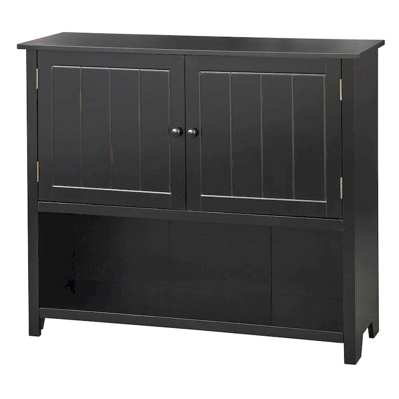 Credenza a 2 ante stile rustico con ripiani interni