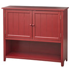 Credenza a 2 ante stile rustico con ripiani interni