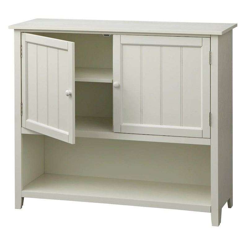 Credenza a 2 ante stile rustico con ripiani interni