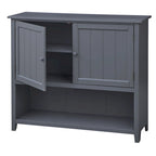 Credenza a 2 ante stile rustico con ripiani interni