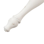 Set da pranzo 7 pezzi bianco antico con tavolo a gambe e 6 sedie