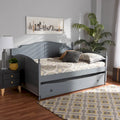 Letto singolo a capanna in stile rustico con rotelle estraibili