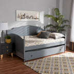 Letto singolo a capanna in stile rustico con rotelle estraibili