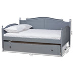 Letto singolo a capanna in stile rustico con rotelle estraibili