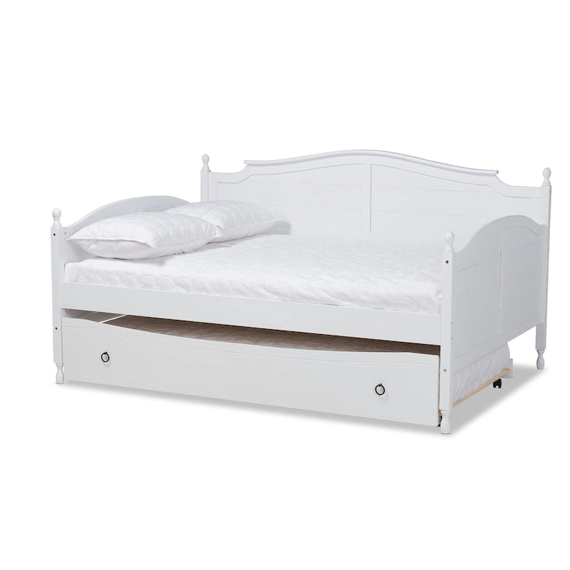 Letto singolo a capanna in stile rustico con rotelle estraibili