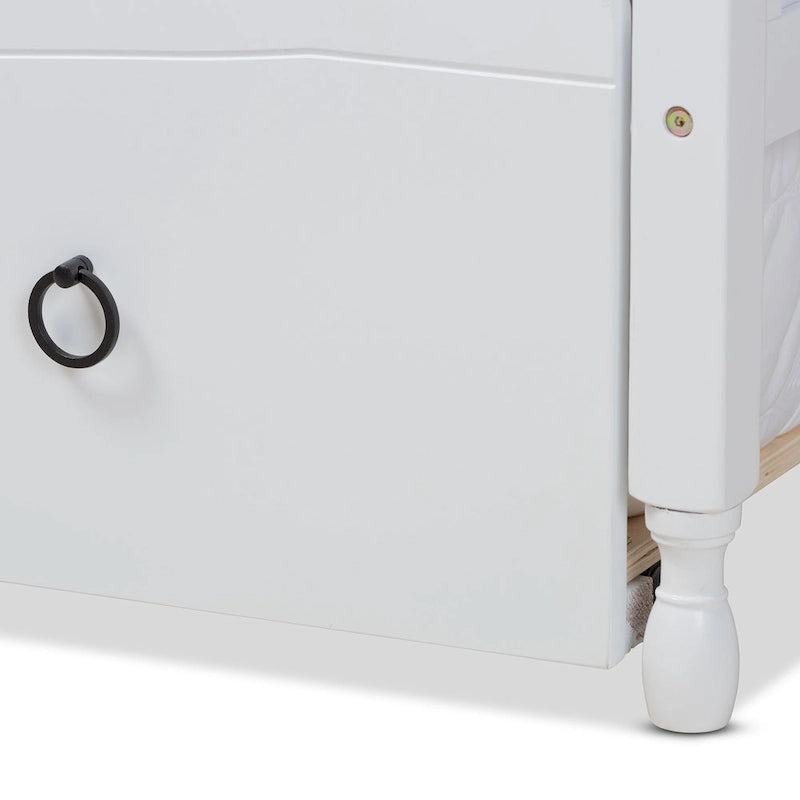 Letto singolo a capanna in stile rustico con rotelle estraibili