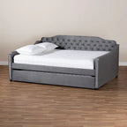 Divano letto moderno trapuntato in velluto con letto estraibile