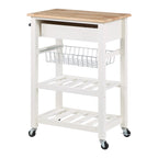 Carrello da Cucina con Ripiani e Cassetto