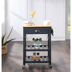 Carrello da Cucina con Ripiani e Cassetto