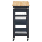 Carrello da Cucina con Ripiani e Cassetto