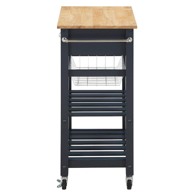 Carrello da Cucina con Ripiani e Cassetto