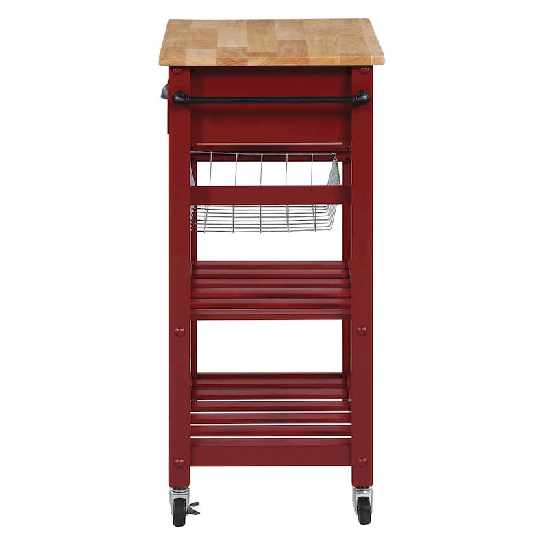 Carrello da Cucina con Ripiani e Cassetto