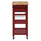 Carrello da Cucina con Ripiani e Cassetto