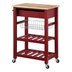 Carrello da Cucina con Ripiani e Cassetto
