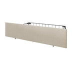 Letto imbottito Wingback con borchie cromate e cassetti contenitore
