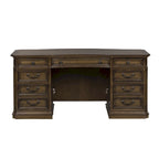 Scrivania direzionale piccola Antique Toffee con vani contenitore
