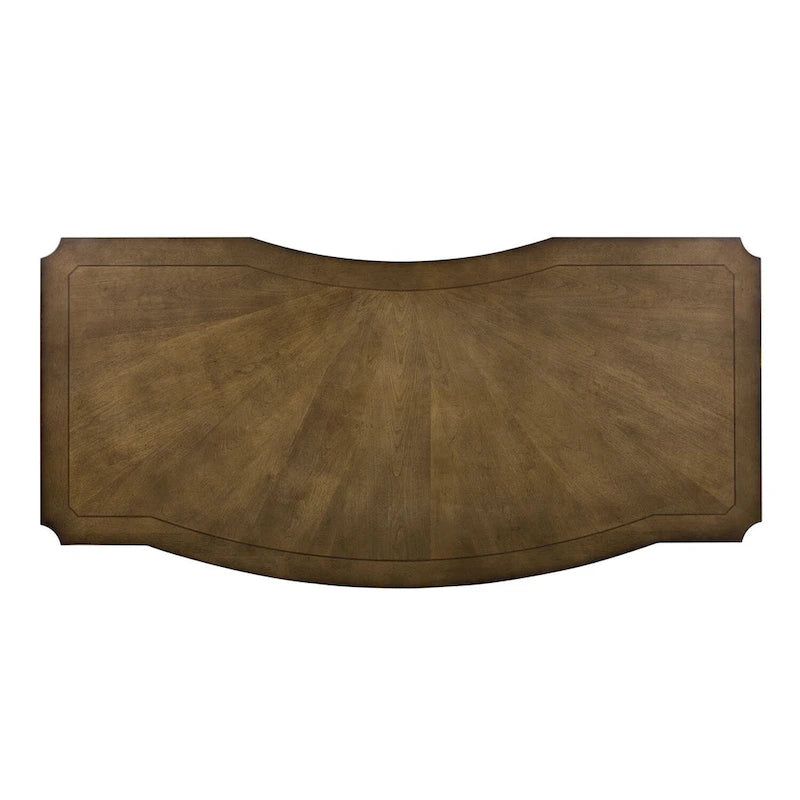 Scrivania direzionale piccola Antique Toffee con vani contenitore