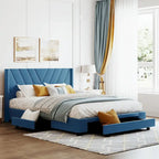 Letto Matrimoniale con Contenitore e 3 Cassetti
