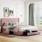 Letto Matrimoniale con Contenitore e 3 Cassetti