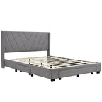 Letto Matrimoniale con Contenitore e 3 Cassetti