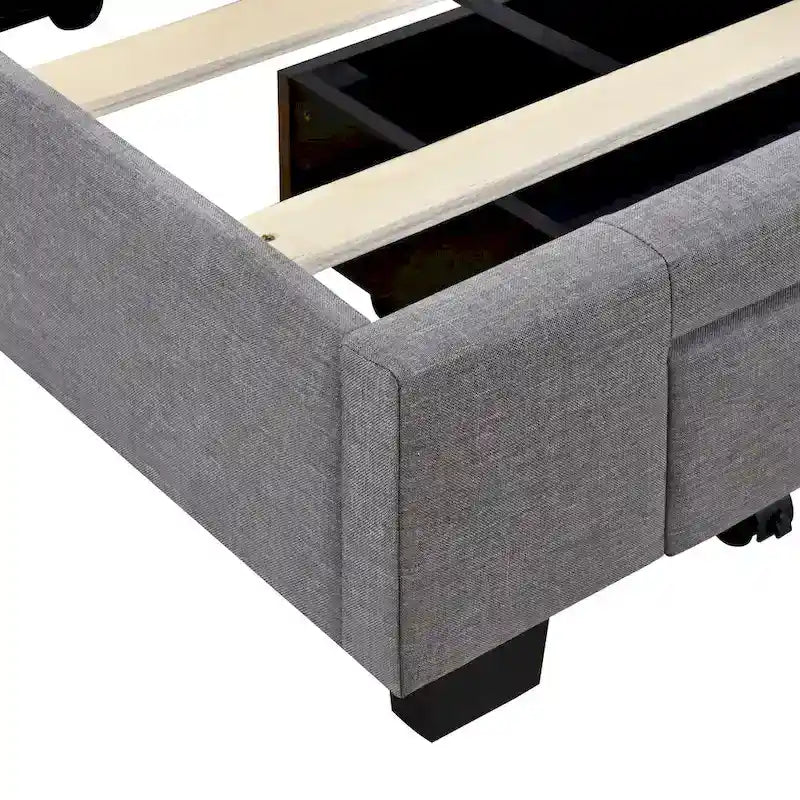 Letto Matrimoniale con Contenitore e 3 Cassetti