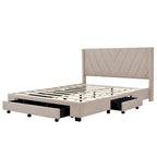 Letto Matrimoniale con Contenitore e 3 Cassetti