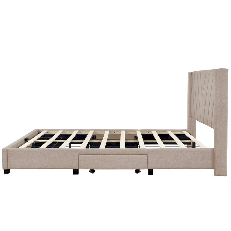 Letto Matrimoniale con Contenitore e 3 Cassetti