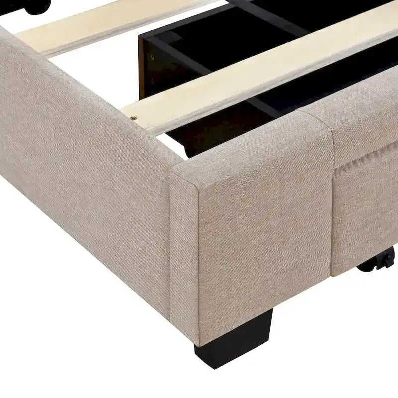 Letto Matrimoniale con Contenitore e 3 Cassetti