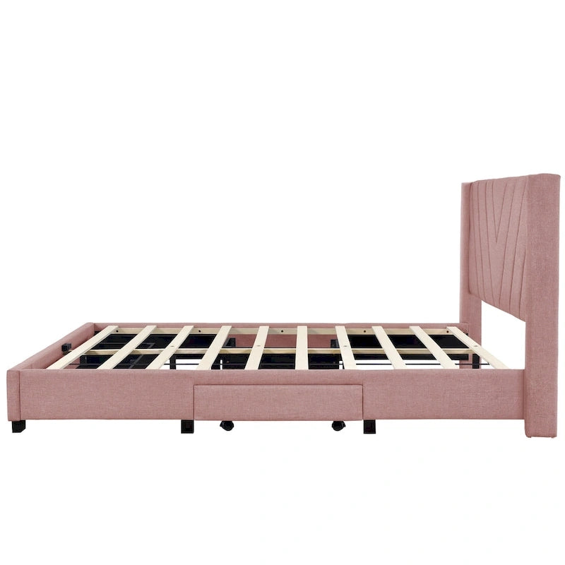 Letto Matrimoniale con Contenitore e 3 Cassetti