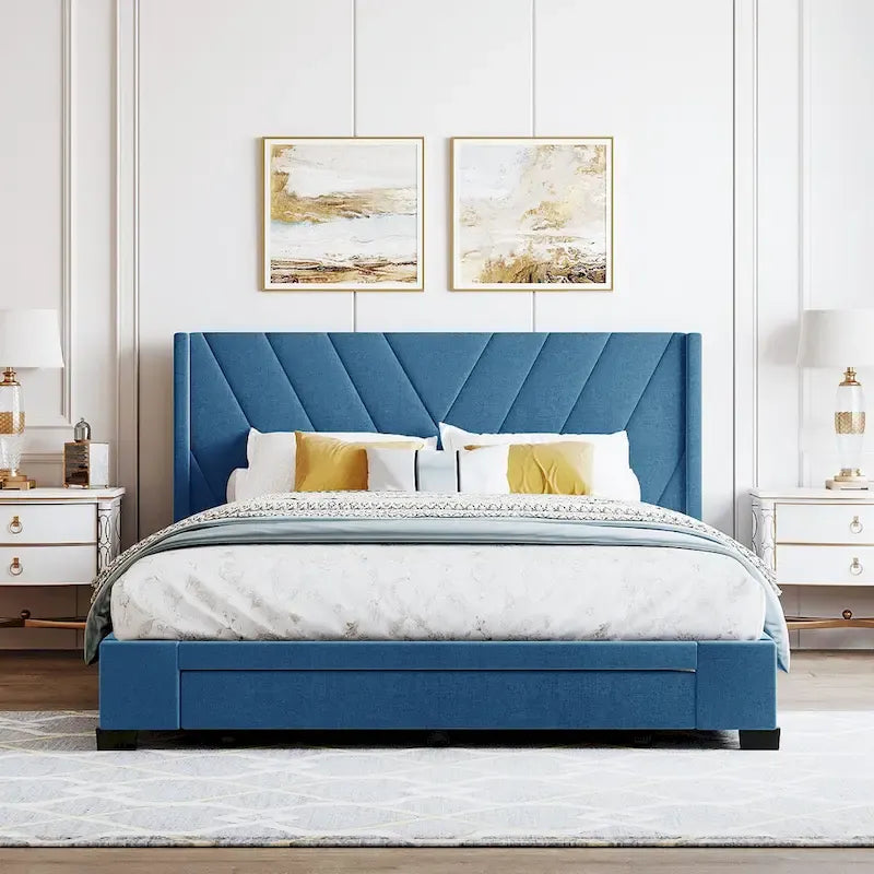 Letto Matrimoniale con Contenitore e 3 Cassetti