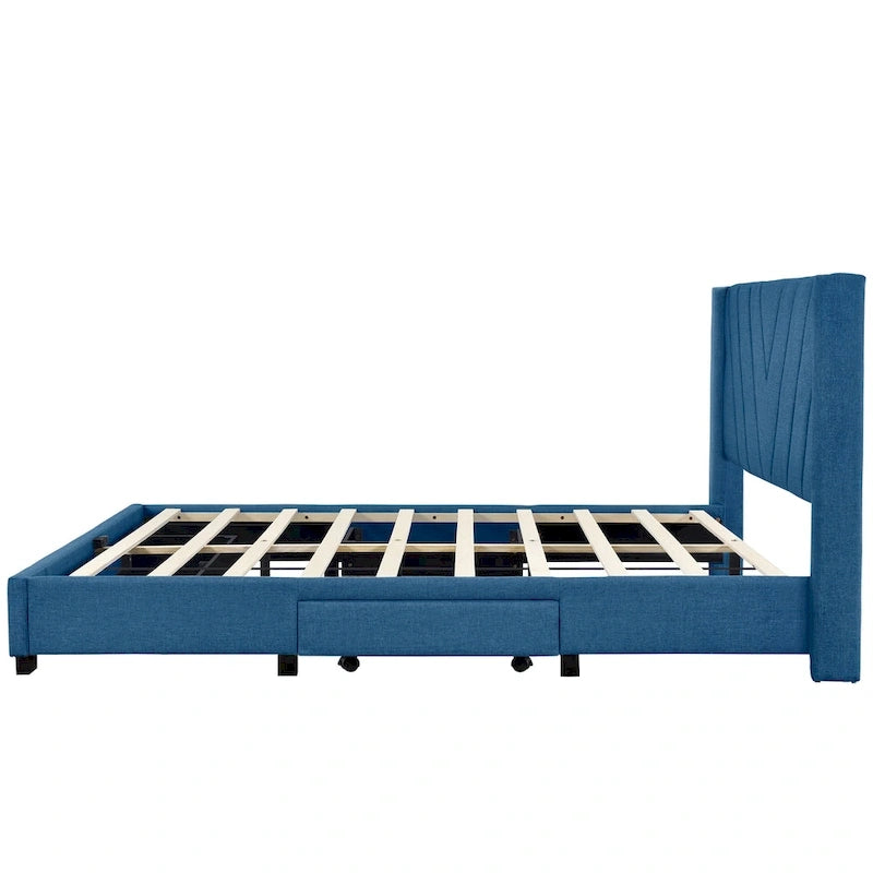Letto Matrimoniale con Contenitore e 3 Cassetti