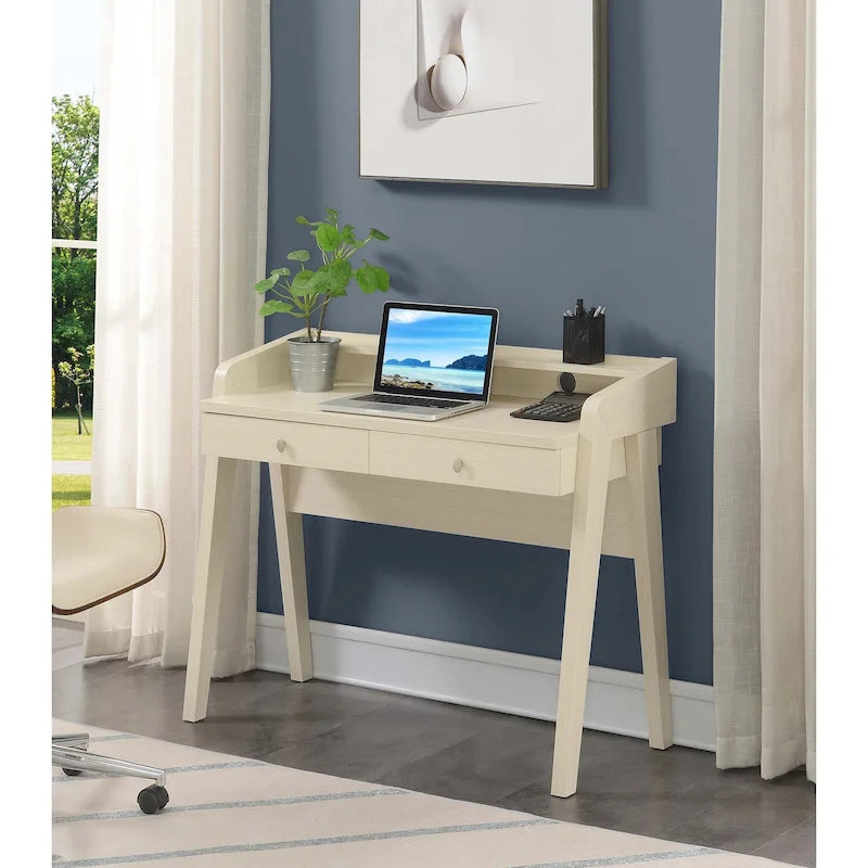 Scrivania a 2 cassetti con ripiano aperto per Home Office